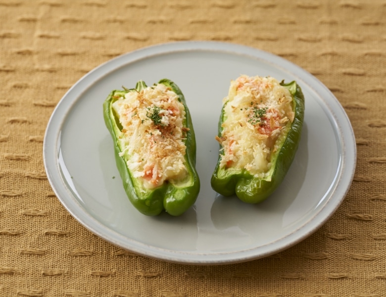 ピーマンのポテサラ詰め完成写真