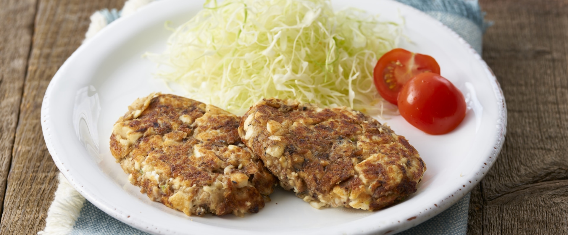 アレンジレシピ1豆腐でヘルシーサバ缶バーグ